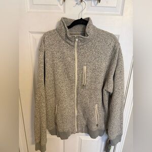 J. Crew gray zip up. Size XL. Warm. Cozy.